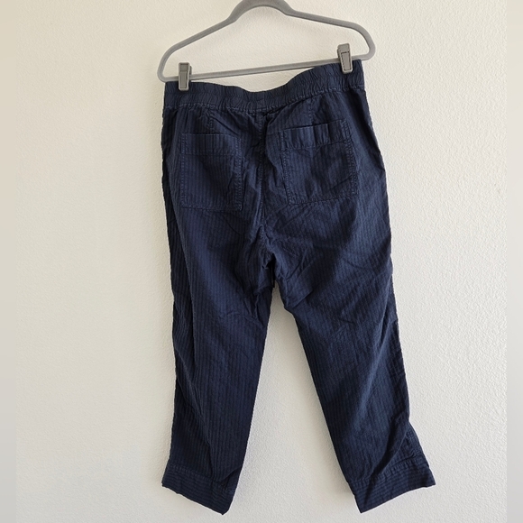 James Perse Easy Fit Self Stripe Pant Jungle Pigment size 3 Large In Navy Color - Picture 4 of 13